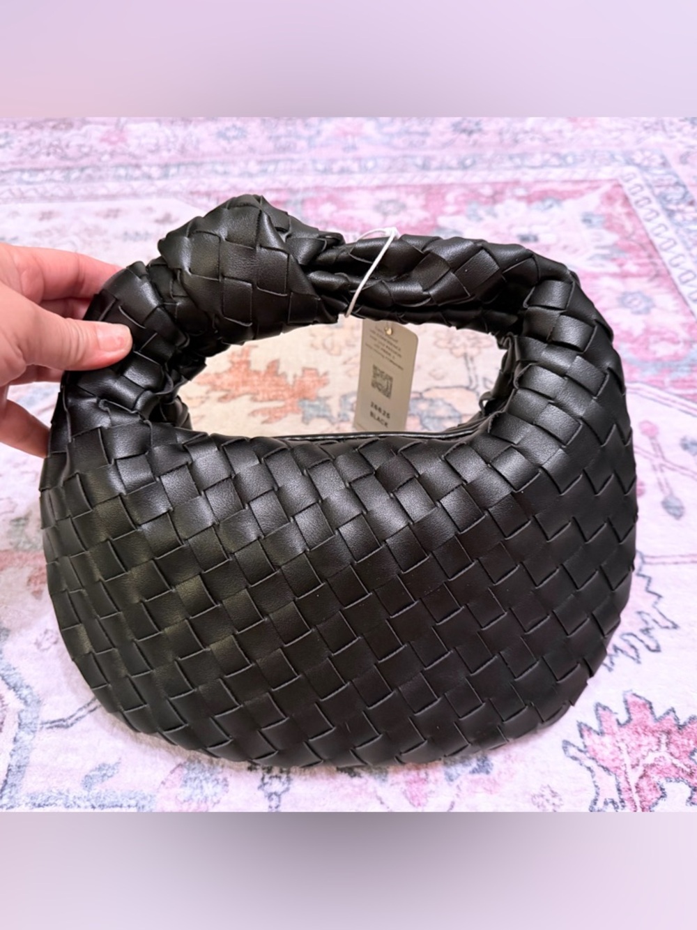 Urban Expressions Black Woven Mini Hobo